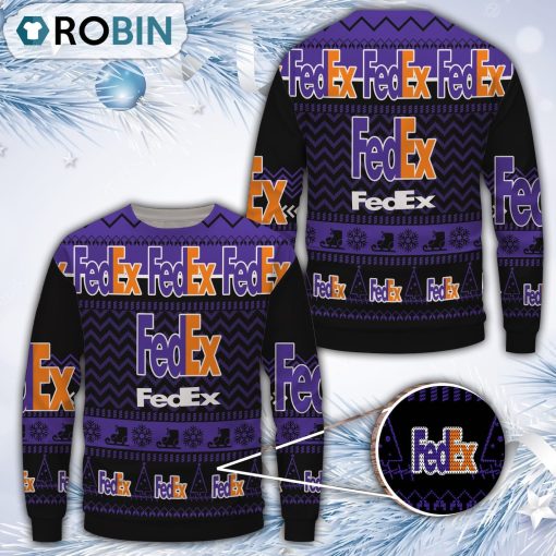 Fedex Merry Christmas All Over Print Ugly Sweater Uniform