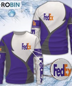 Fedex Purple Merry Christmas All Over Print Ugly Sweater