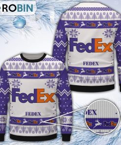 Fedex White Merry Christmas All Over Print Ugly Sweater