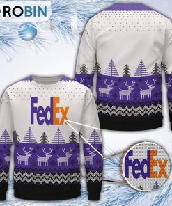 Fedex Wool Merry Christmas All Over Print Ugly Sweater