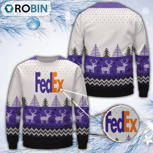 Fedex Wool Merry Christmas All Over Print Ugly Sweater
