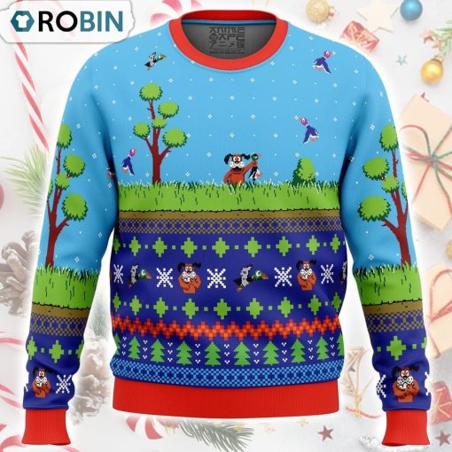 Festive Duck Hunt Ugly Christmas Sweater