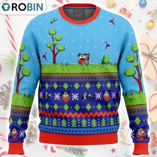 Festive Duck Hunt Ugly Christmas Sweater
