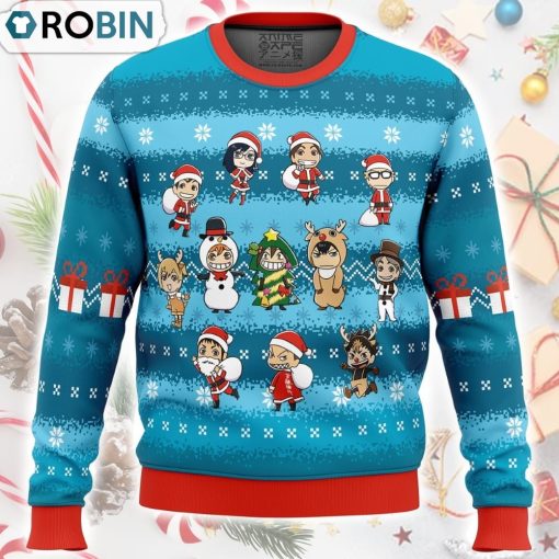 Festive Haikyuu Ugly Christmas Sweater