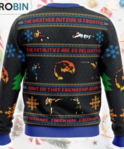Finish Him! Mortal Kombat Ugly Christmas Sweater