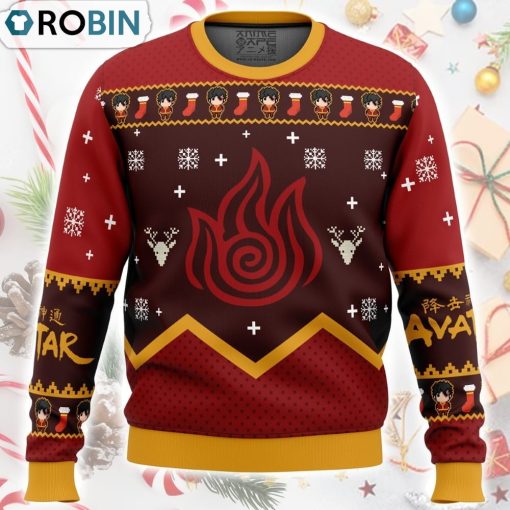 Firebenders Fire Nation Avatar Ugly Christmas Sweater