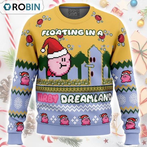 Floating in a Kirby Dreamland Ugly Christmas Sweater