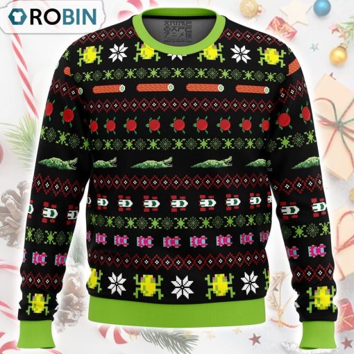 Frogs, Logs & Automobiles Frogger Ugly Christmas Sweater
