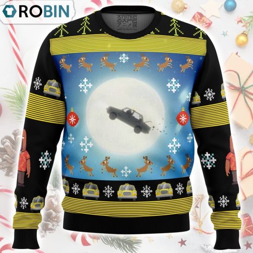 Full Moon Odd Taxi Ugly Christmas Sweater