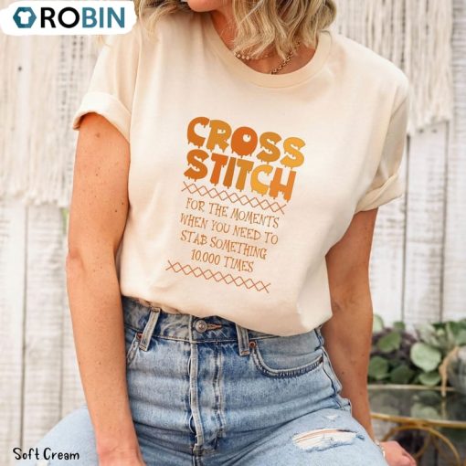 Funny Cross Stitch Shirt, Spooky Season Sweater Unisex Hoodie