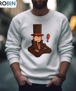 Funny Face Professor Layton Shirt, Hoodie, Ladies Tee