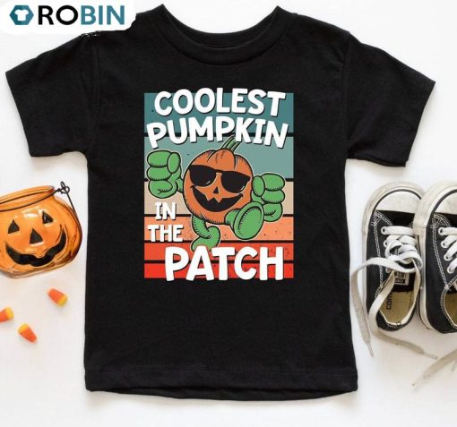 Funny Halloween Shirt, Coolest Pumpkin In The Patch Tank Top Tee Tops