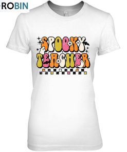 Funny Spooky Season Retro Spooky Teacher Halloween Costume Ver2 Unisex Shirt