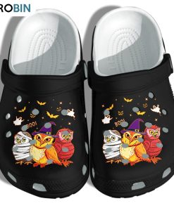Funny Three Owl Ghost Mummy Halloween Crocs Shoes