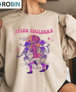 Funny Tyler Childers Skeleton Neon Shirt, Childers Bullhead Boho Style Hoodie Long Sleeve