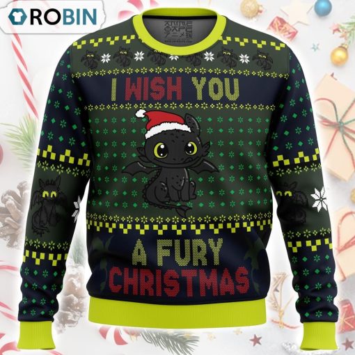 Fury Christmas Toothless Ugly Christmas Sweater