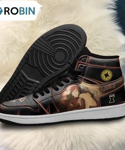 Gaara Jordan 1 High Sneakers, Custom Naruto Anime Shoes