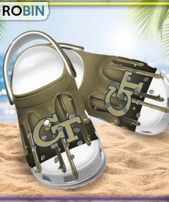 Georgia Tech Yellow Jackets 3D Melting Paint Printed Crocs Shoes