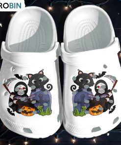 Ghost Cat Crocs Shoes
