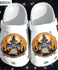 Ghost Witch With Bowl Crocs Shoes