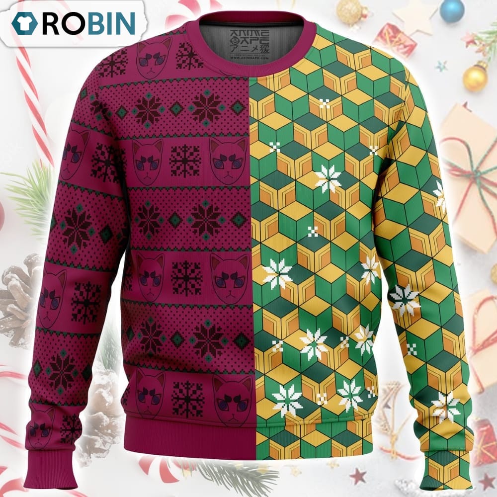 Giyu Tomioka Demon Slayer Ugly Christmas Sweater - RobinPlaceFabrics