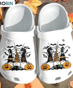 Gnomes Witches Spider Web Crocs Shoes