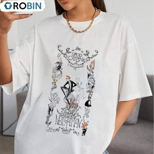 Good Omens Vintage Shirt, Crowley X Aziraphale Unisex Hoodie Crewneck