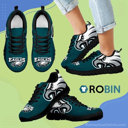 Gorgeous Logo Philadelphia Eagles Breathable Running Sneaker