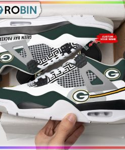 Green Bay Packers Personalized Air Jordan 4 Sneaker