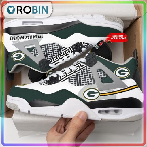 Green Bay Packers Personalized Air Jordan 4 Sneaker