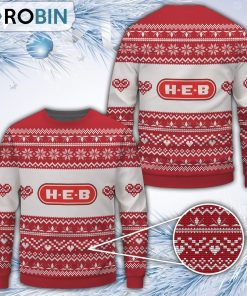 H-E-B Merry Christmas All Over Print Ugly Sweater