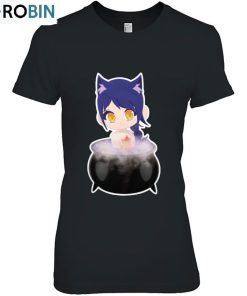 Halloween Anime Cat Girl Dans Chaudron Unisex Shirt
