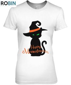 Halloween Cat Happy Meowloween Unisex Shirt