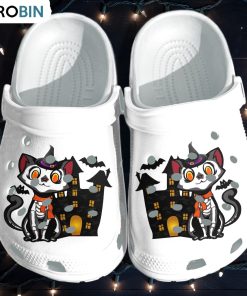 Halloween Cat Witch Crocs Shoes
