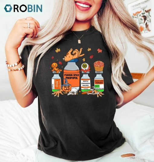 Halloween Nurse Pills Shirt, Halloween Er Nurse Crewneck Unisex Hoodie
