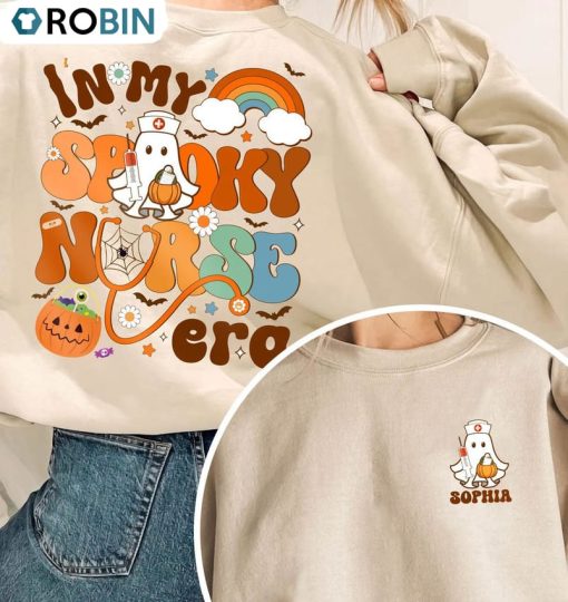 Halloween Nurse Shirt, Spooky Nurse Long Sleeve Short Sleeve