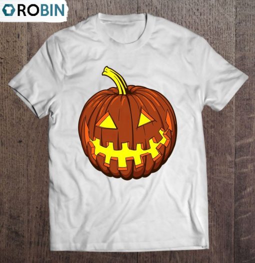 Halloween Pumpkin Smiley Unisex Shirt