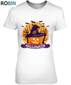 Halloween Pumpkin With Hat Unisex Shirt