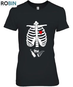 Halloween Skeleton Maternity Twins Matching Couples Unisex Shirt