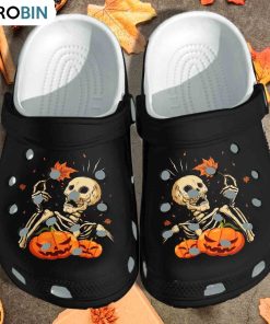 Halloween Skull Weed Pumpkin Tattoo Crocs Shoes