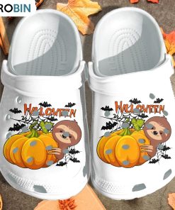 Halloween SLoth Pumpkin Crocs Crocs Shoes