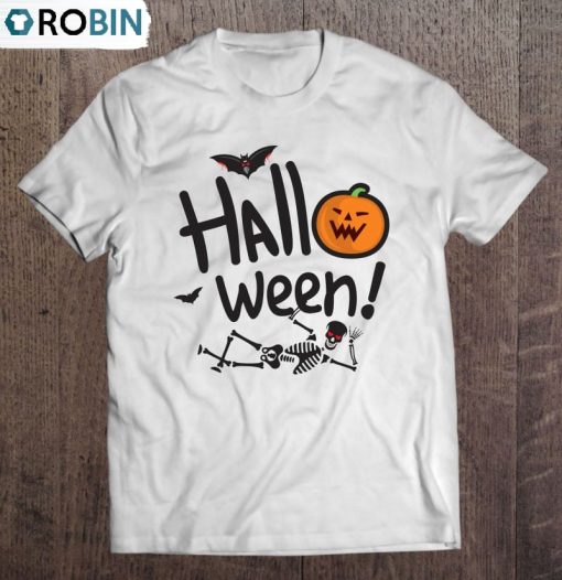 Halloween Smile Lying Skeleton Unisex Shirt