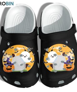 Happy Halloween With Ghost Crocs Shoes