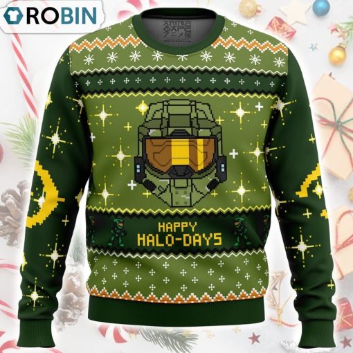 Happy Halo-Days Halo Ugly Christmas Sweater