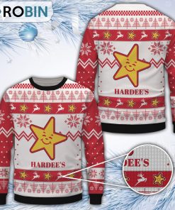 Hardee’s Merry Christmas All Over Print Ugly Sweater