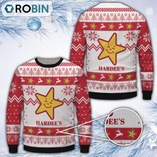 Hardee’s Merry Christmas All Over Print Ugly Sweater