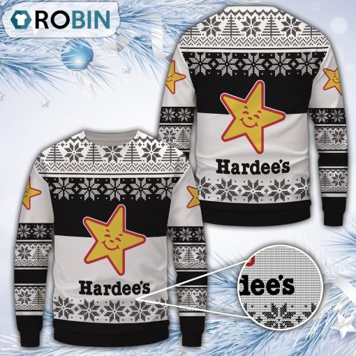 Hardee’s Merry Christmas All Over Print Ugly Sweater Uniform