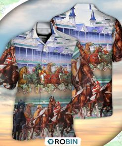 Harness Racing Horse Racing Horse Lover Casual Button-Down Shirt Harness Racing Horse Racing Horse Lover Casual Button-Down Shirt