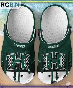 Hawaii Rainbow Warriors 3D Melting Paint Printed Crocs Shoes