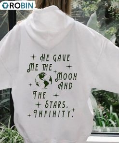 He Gave Me The Moon And Stars Infinity Trendy Shirt, Team Conrad Long Sleeve Crewneck